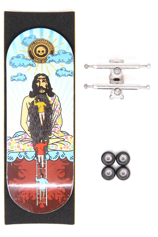 Skull Fingerboards - Hippie Jesus Pro Complete Wooden Fingerboard (34mm)